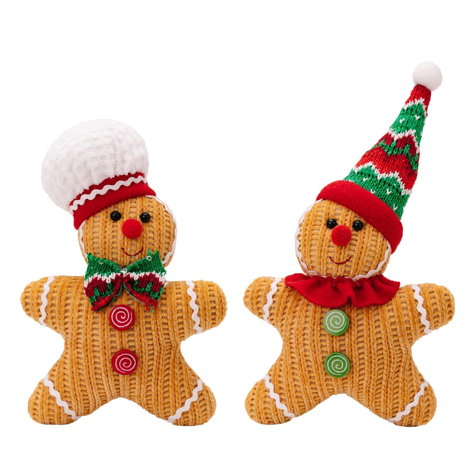Amazon | Gevrkjenp ジンジャーブレッドマン ぬいぐるみ 2 個 吊り下げ