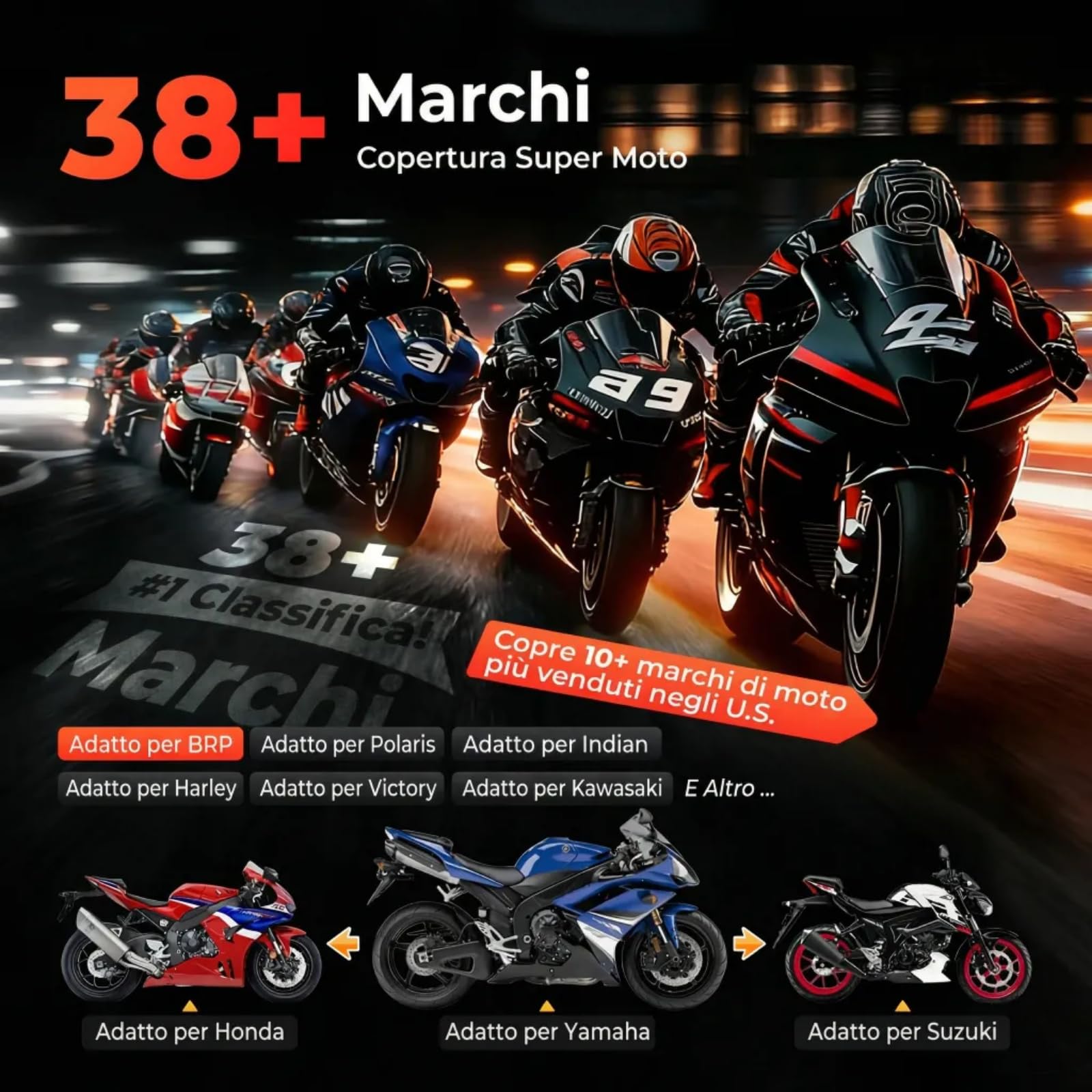 Launch CRP129 MT Pro Strumento di diagnostica per moto, test bidirezionale completo di tutti i sistemi OE, reset per Harley Honda Yamaha Kawasaki, 38+ marche, 11 lingue, 2 anni di aggiornamenti