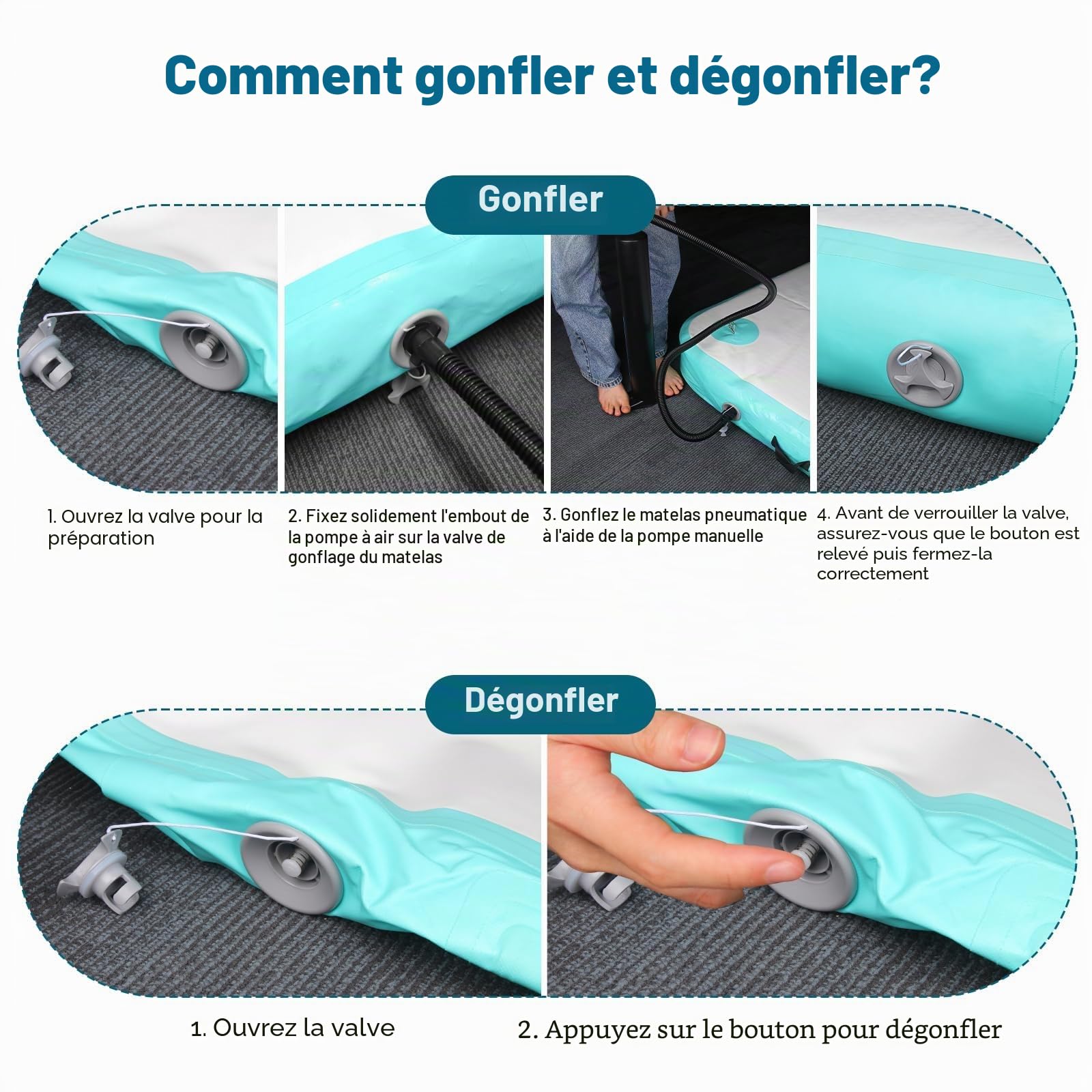 Plateforme Gonflable Flottante, Bouee Piscine pour 3-5 Personnes,Matelas Gonflable Piscine Quai D'îLe Flottant pour Le Lac, Mer, Piscine Et OcéAn