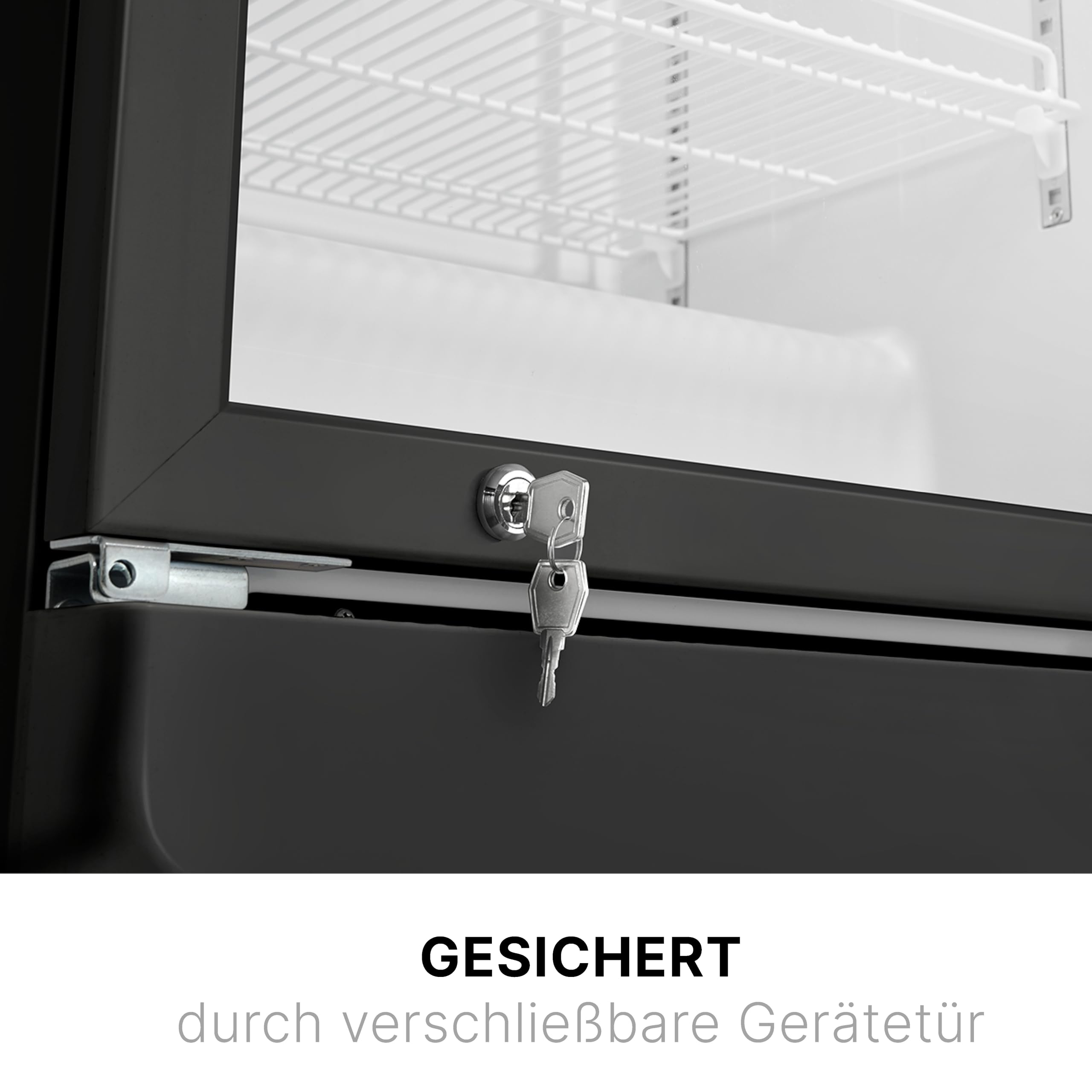Bomann KSG 7351 Kühlschrank 347 Liter Getränkekühlschrank abschließbar Glastür LED-Licht schwarz