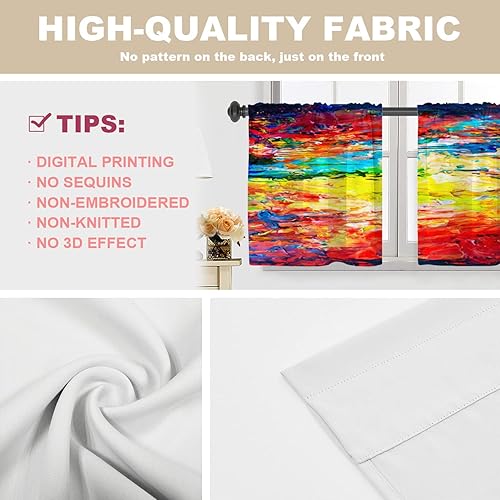 Miniatura 800 de Cenefas de cocina modernas con patrón de cobre marrón dorado para ventanas, cenefas opacas abstractas de marcas de arañazos y cortinas opacas