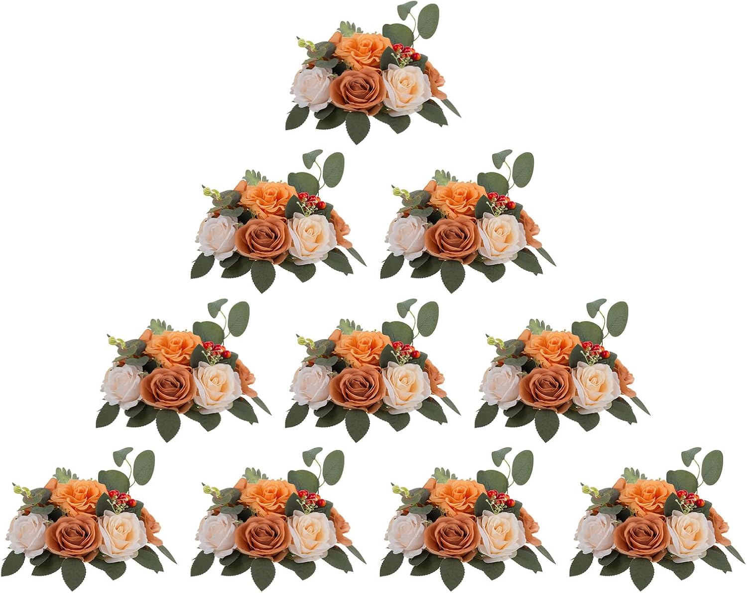 BLOSMON Artificial Flowers Ball Wedding Centerpieces 10 Pcs