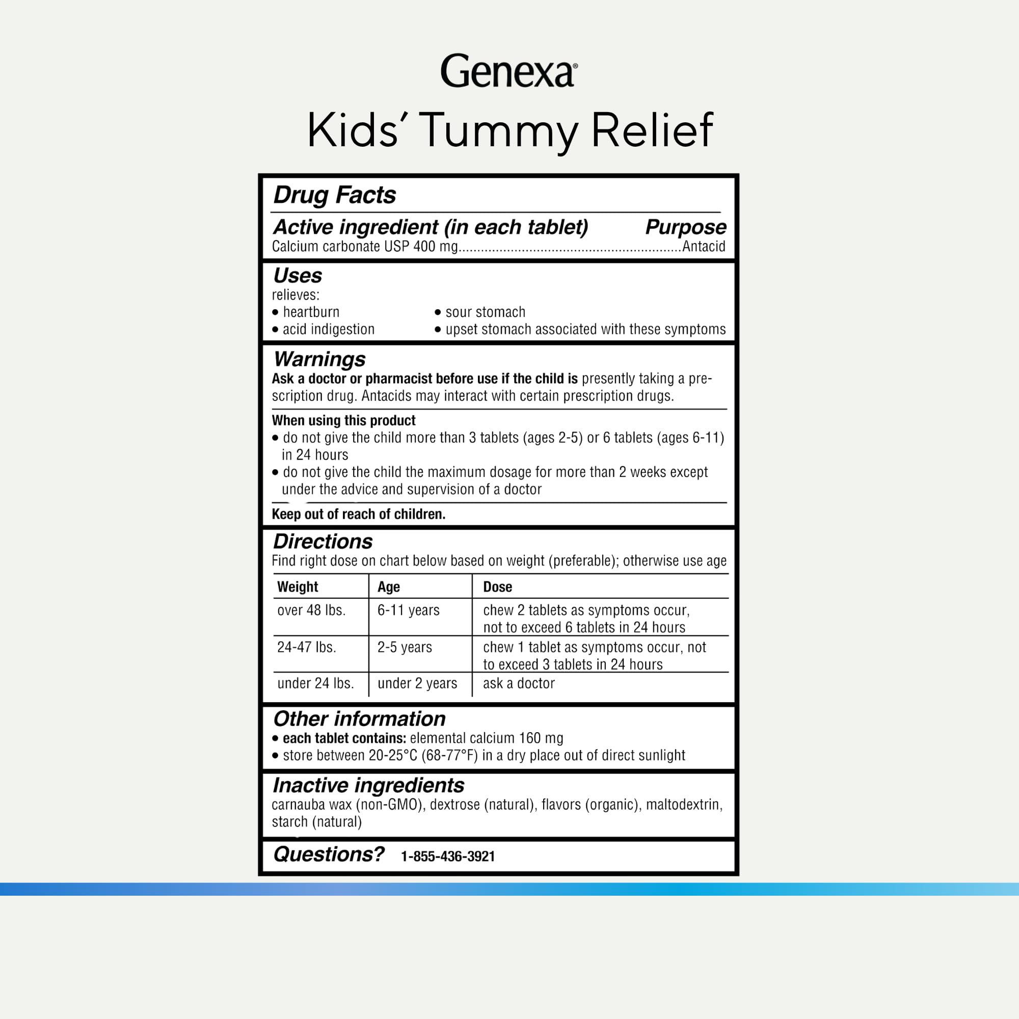 Genexa Kids Tummy Relief Made Clean, 30 Chewable Tablets, Berry Flavor — Amazon image 8