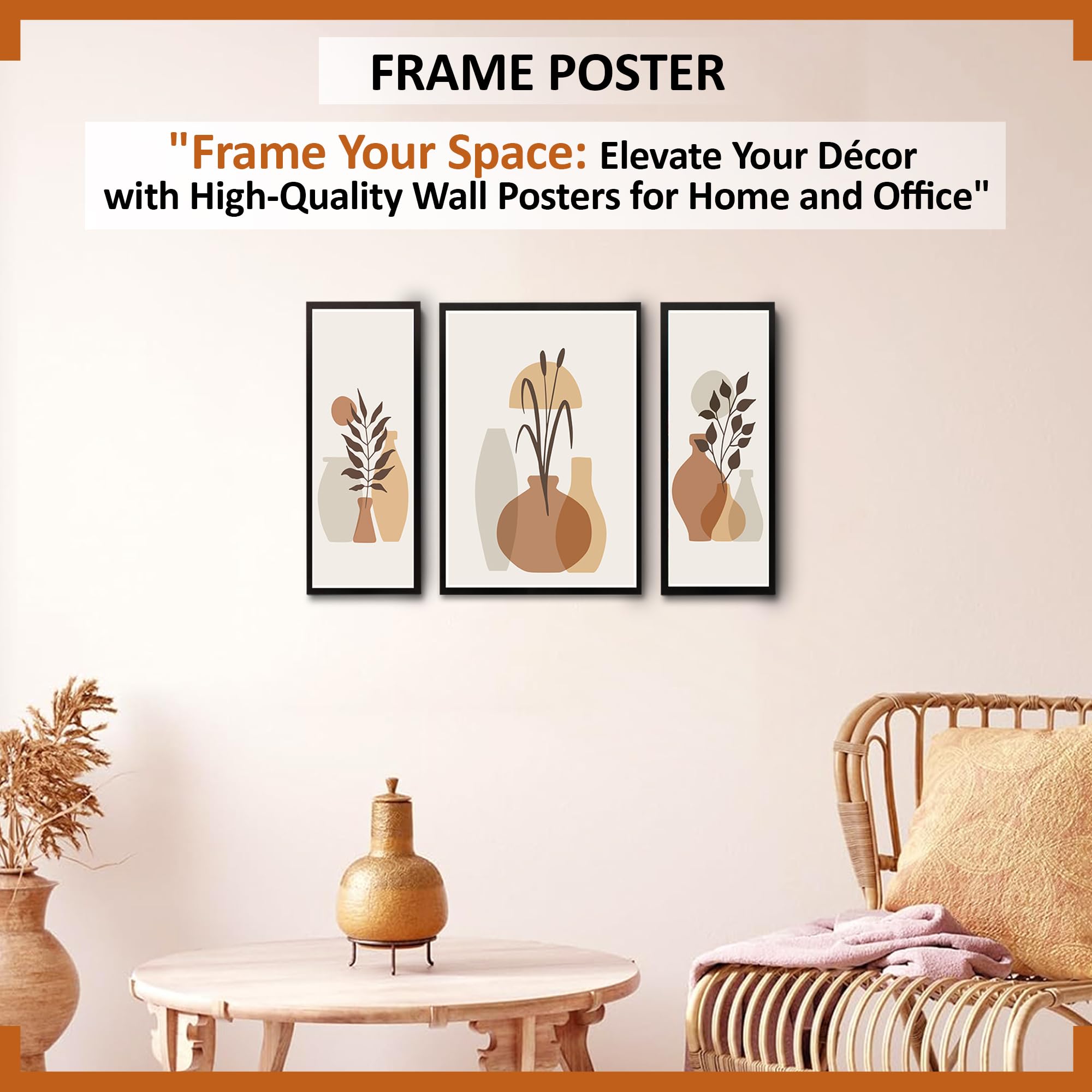 Rousrie Wall Frames - Set of 3 for Living Room & Bedroom -3