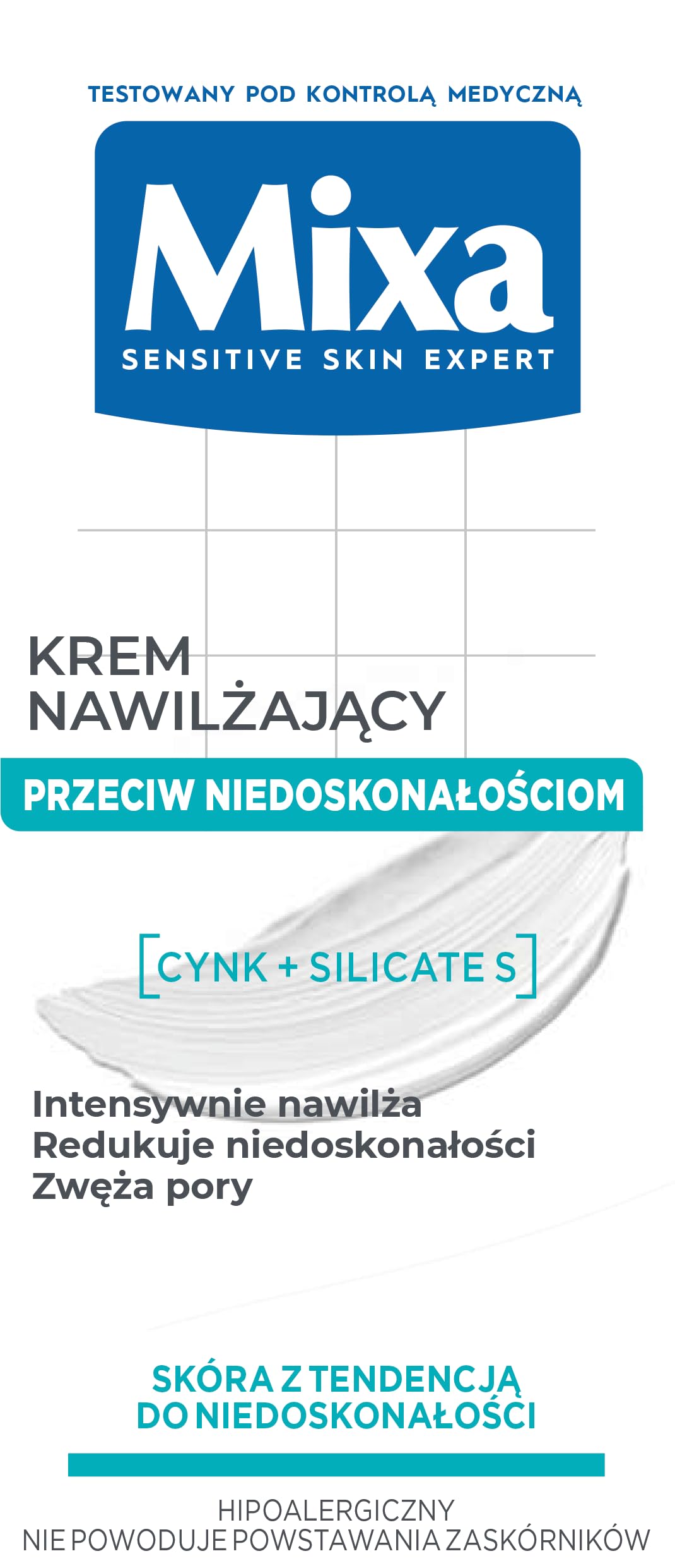 Mixa Ekspert Skóry Wrażliwej Krem Nawilżający, 50 ml
