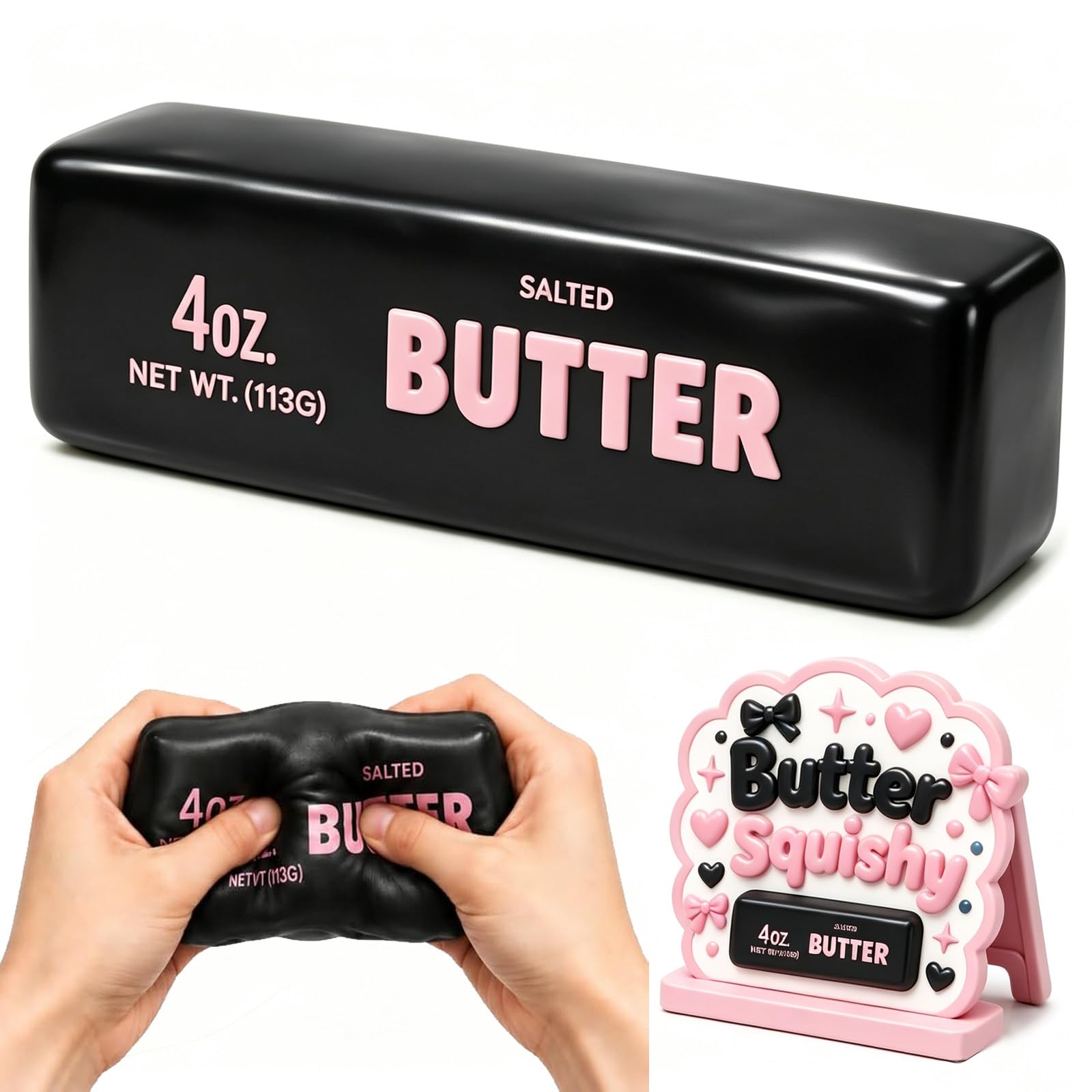 Crunchy Butter Squishy Asmr Bead-Filled, Crunchy Squishies Slow Rising