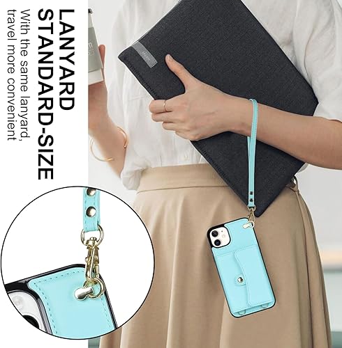 Miniatura 5 de Funda para iPhone 11 de 6.1 pulgadas, bolso cruzado, correa de hombro, funda protectora de moda para iPhone 11 (azul)