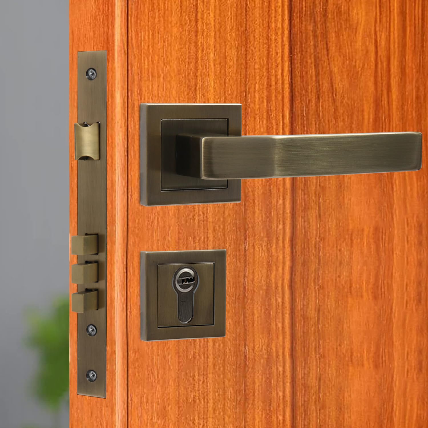 BonKaso F023392 Premium Heavy Duty Mortise Door Lock with Door Handle Lock Set Body for Home (Antique Brass Finish) (B0BR5PB9CW) Amazon Price History, Amazon Price Tracker