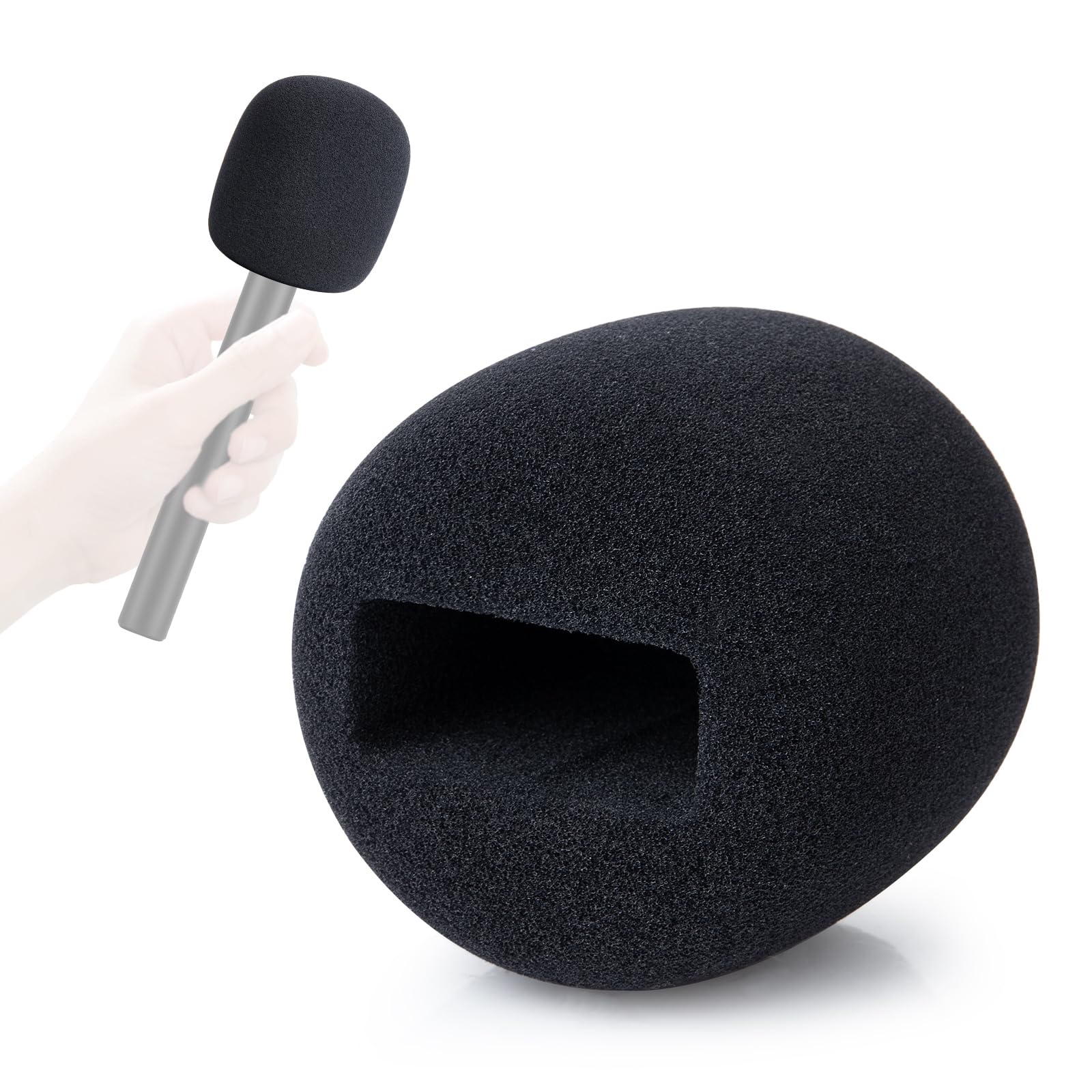 YOUSHARES Osłona pop do Rode Interview Go – pianka kompatybilna z Rode Wireless GO I/II/ME/Pro, ręczny adapter Mic Pop Filter, ochrona przed wiatrem, nadaje się do bezprzewodowego GO 1/2, zapasowy