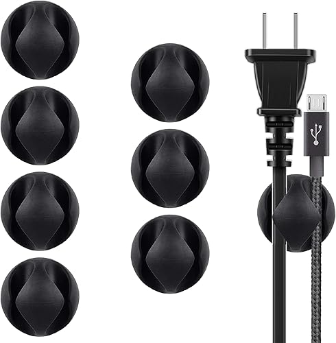 Miniatura 10 de BEADNOVA Clips para cables, organizador de cables, soporte para cables adhesivos, 1 ranuras para accesorios de carga de automóvil, PC, oficina, 1