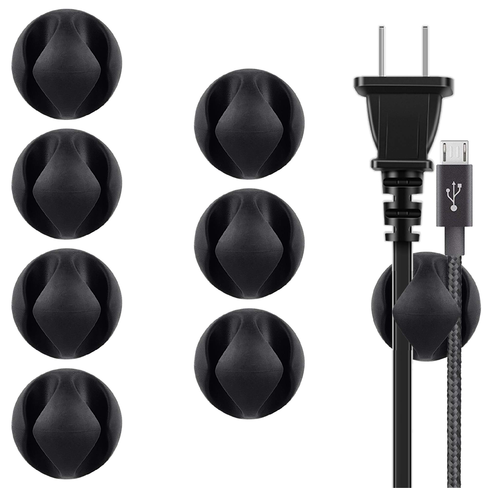 Beadnova Cable Clips Cord Organizer Cable Management Wire Cord Holder 2 Slots Adhesive Cord Holder for Car, Power Cords and Charging Accessory Cables, Mouse Cable, PC, Office, Home (Black, 8 pcs) (B07PTZ7LLR) Amazon Price History, Amazon Price Tracker