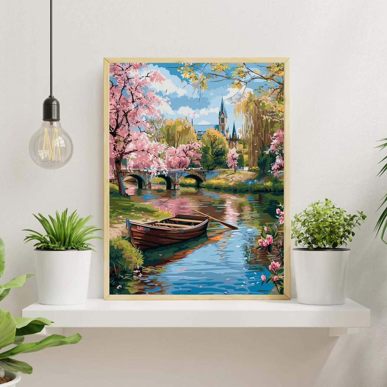 Kit De Pintura Por Números - Bosque Soñador (40x50cm) - ¡Incluye Pinceles Y Pinturas Acrílicas!
