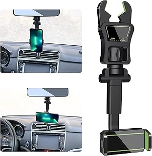 حامل الموبايل للسيارة قابل للتعديل يدور 360 درجة، متعدد الوظائف، يعلق على مرآة الرؤية الخلفية، مناسب لجميع الموبايلات (كود:2833) - من كابرمصر 2020