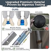 Vista 5 de Tuszom Sistemas de postes de soporte para cubierta de barco con cuerdas de polietileno anti-UV y base de ABS de 9 pulgadas, poste de soporte