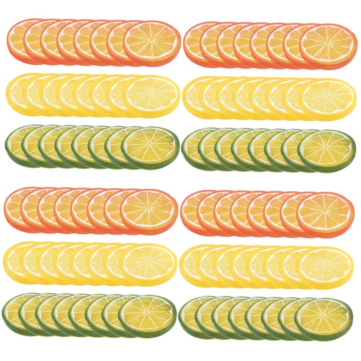 PRETYZOOM 4 Set di Fette di Artificiali Realistiche Simulazione di Frutta Finta per Oggetti di Scena Fotografici Decorazioni per La Cucina Pezzi * 4