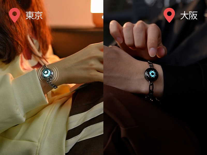 Amazon.co.jp: [TOTWOO] スマートブレスレット ペア 着信通知·振動機能