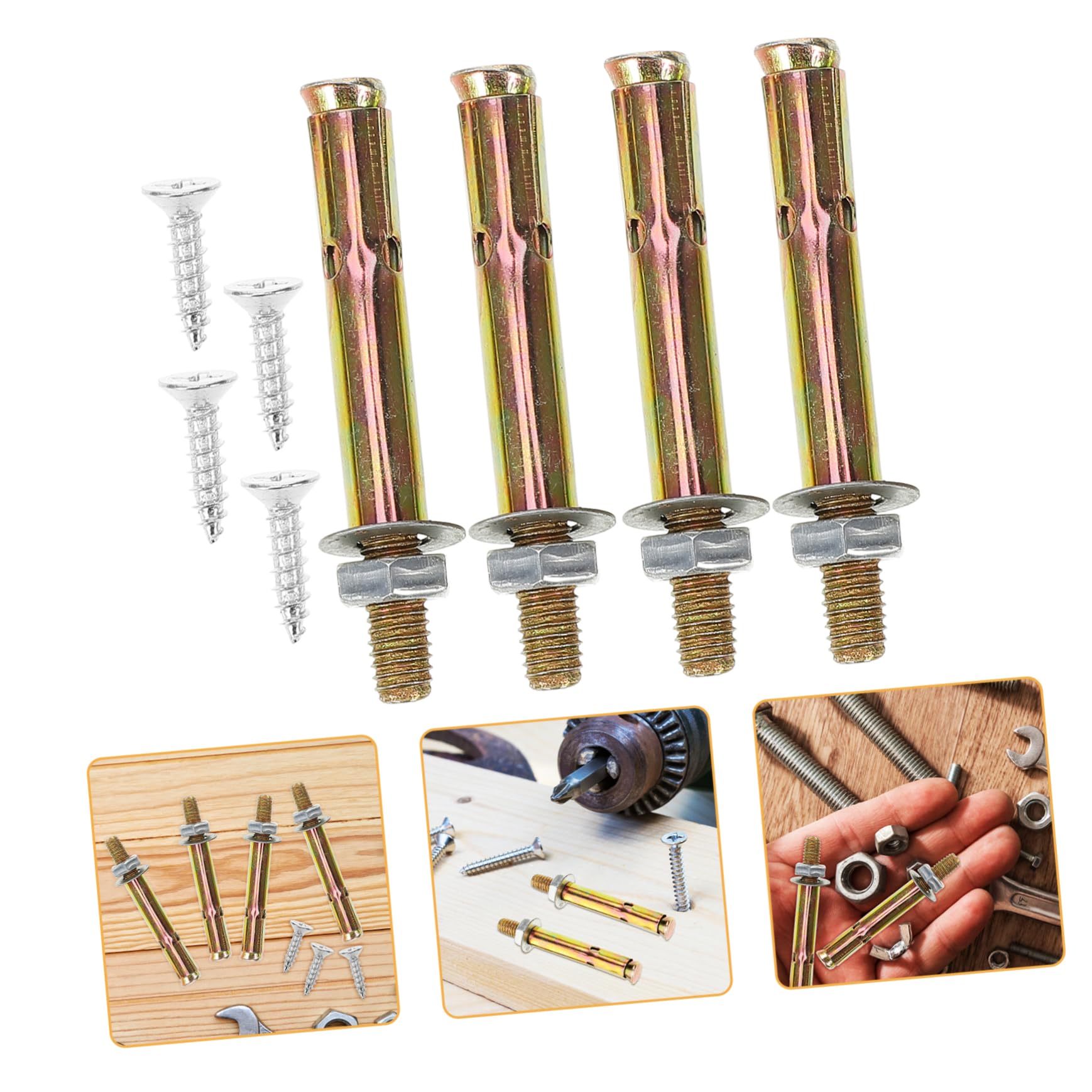 Angoily Expansion Bolt Set Stainless Steel Countersunk Bolt Fastening Screws DIY Accessories Multi-use