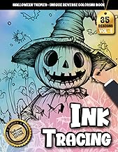 Ink tracing book for adults: Halloween Edition with 35 Reverse Coloring Designs Who Love Horror, Art, and Relaxation