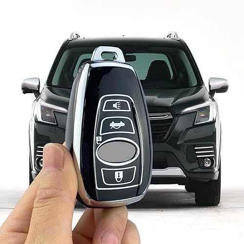 Miniatura 4 de Funda para Llavero Compatible con Subaru Forester Outback Ascent Crosstrek BRZ Impreza STI Legacy WRX Accesorios (Negro-Set Único)