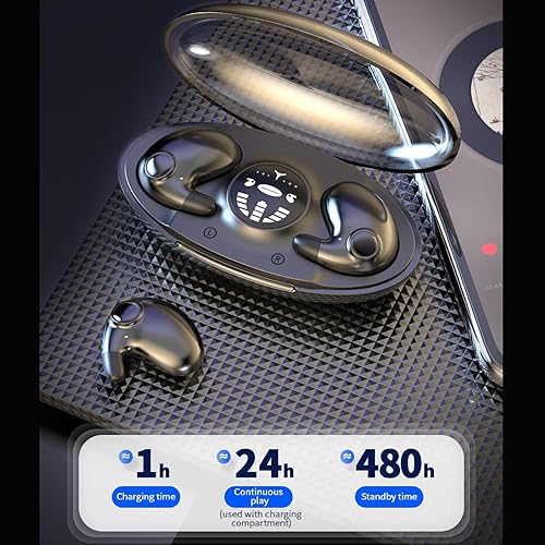 Miniatura 4 de Auriculares inalámbricos invisibles ultra pequeños Bluetooth para dormir más pequeños auriculares invisibles para dormir de lado para dormir de lado