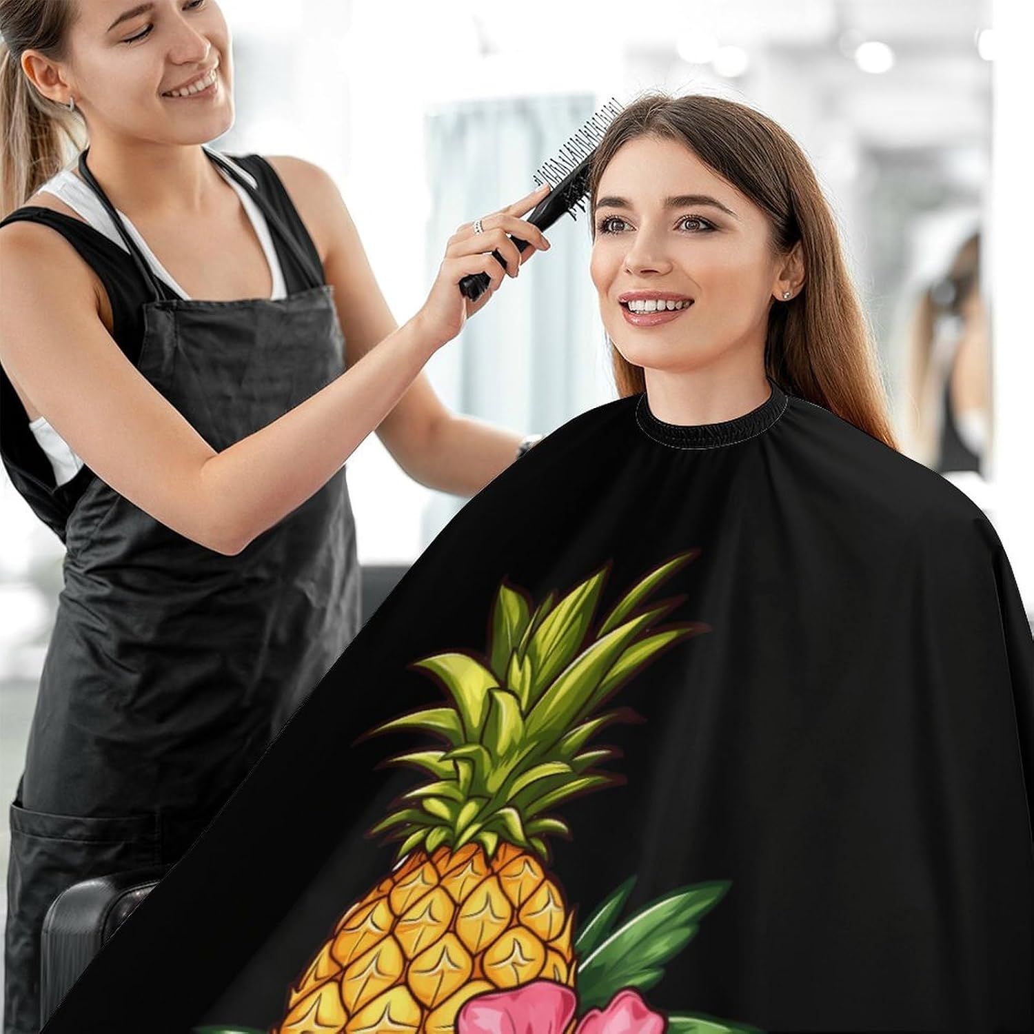 Pineapple Flowers Hawaii Barber Cape Professional Hair Cutting Apron Hairdresser Cape for Men Women
