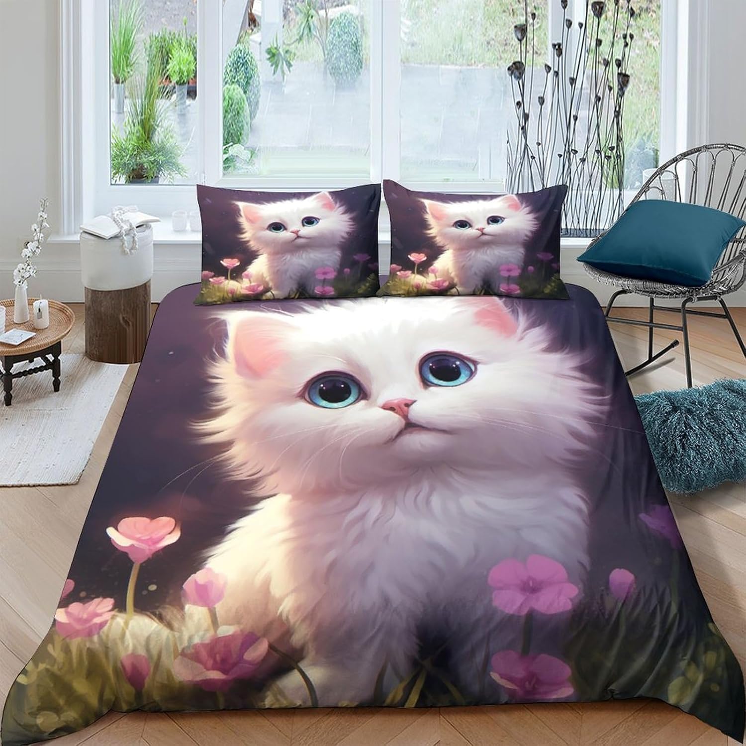 Housses de couettes chat imprimé 3D pour créer une ambiance cocooning dans la chambre des enfants