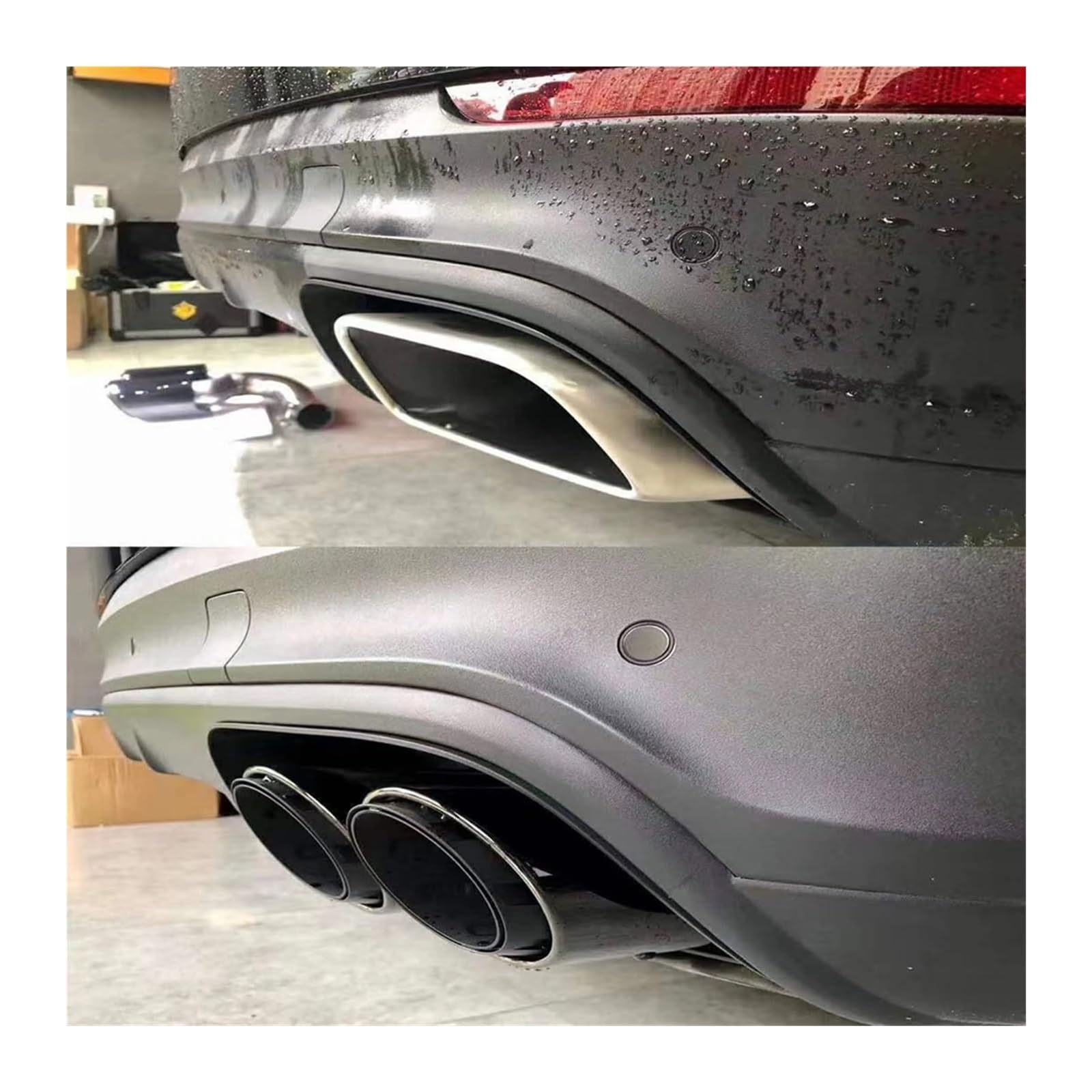 Silenciador De Escape para Porsche Cayenne E Hybrid 9Ya 2018-2020, Tubo De Escape Trasero De Acero Inoxidable, Punta De Escape.