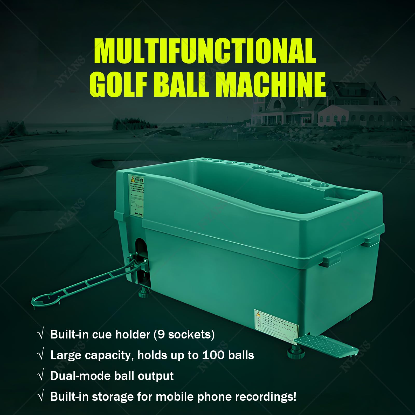 NYANS Dispensador Automático De Pelotas De Golf Sin Electricidad, Herramienta De Entrenamiento De Golf, para Varios Lugares De Juego (No Incluye Palos) Grey
