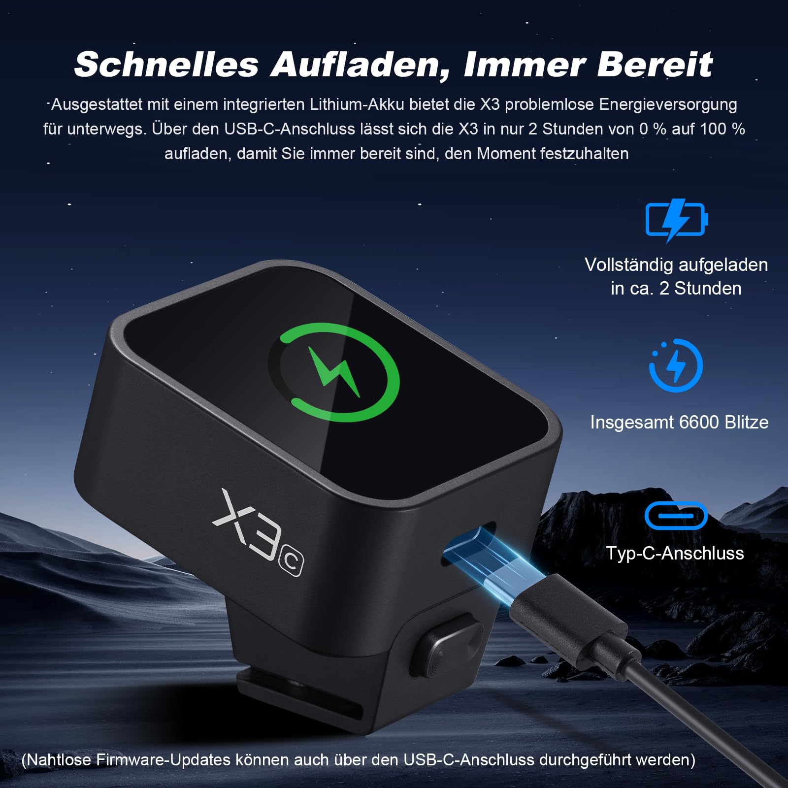 Trigger Wireless Godox X3C Per Canon - Trasmettitore Flash TTL, Touchscreen OLED, Batteria Integrata - Foto 2