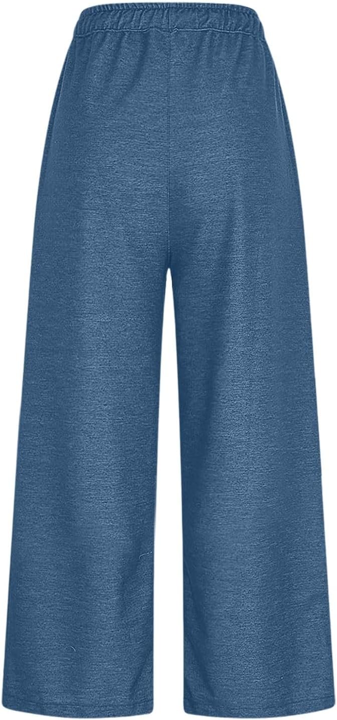 Girls Flared Pants School Uniform Bell Bottoms High Waisted Pocket Pants Size 6 to 16 Years