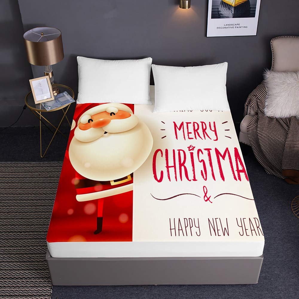 Drap housse en microfibre pour décorer votre chambre à Noël