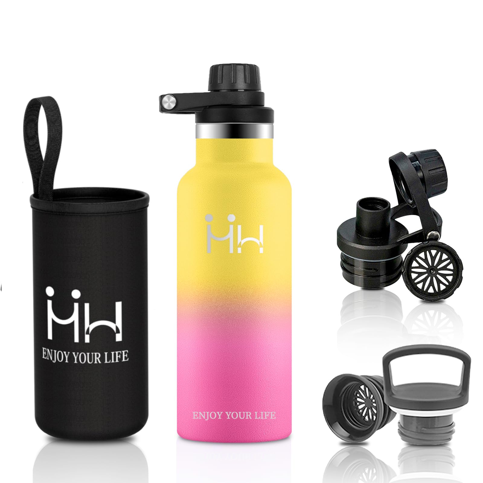 Amazon | HoneyHolly 水筒 500ml 真空断熱 保温 保冷 二重壁設計 結露