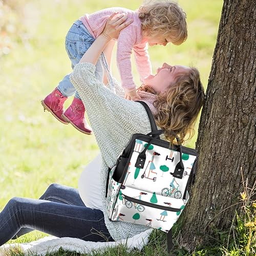 Miniatura 6 de cfpolar Mochila de pañales para niñas y bebés bolsas de maternidad para recién nacidos bolsas de bebé grandes para madres y padres mochila de viaje