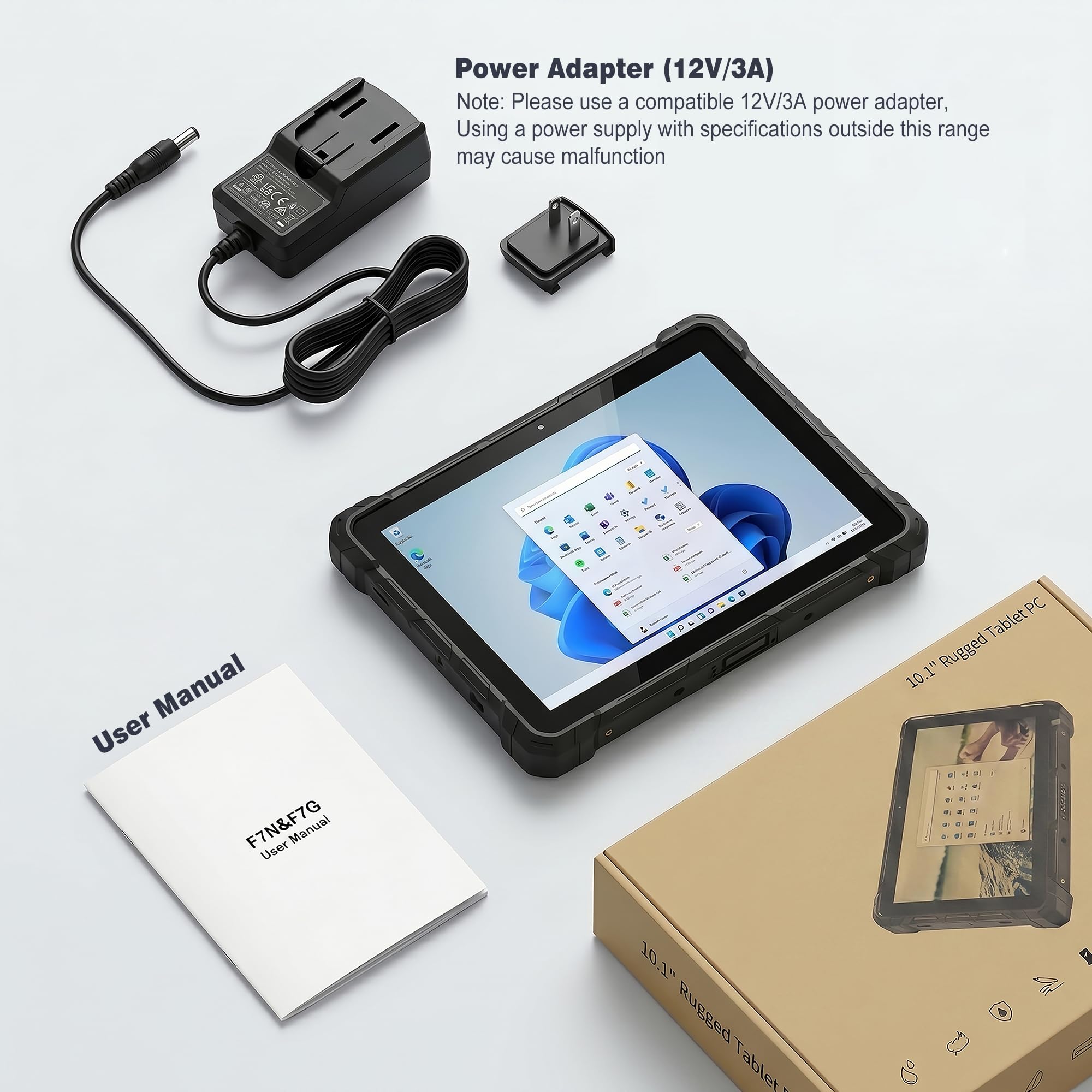 HIGOLEPC Rugged Windows Tablet, 10.1 Inch Win 11 Pro 8GB RAM/128GB