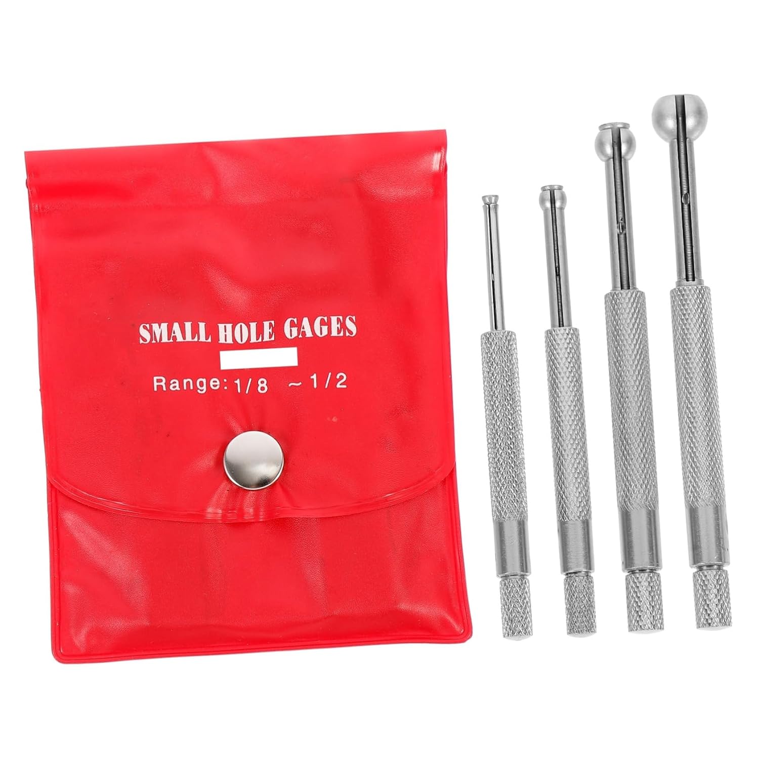 MAGICLULU Adjustable 4-Piece Telescoping Hole Gauge Set Carbon Steel Internal Measurement Tools for Accurate Sizing and Small Hole Gauging