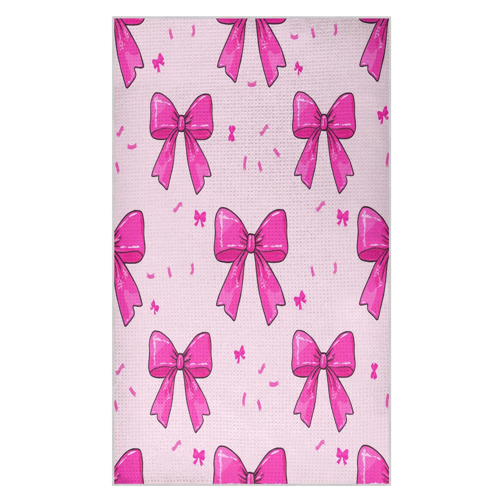 JiangGgen Bows Kitchen Towels 2-Pack Soft Absorbent Dish Towels