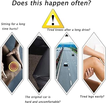 Car seat Extender Cushion Leg Support Pillow,Car seat leg support,Extended Seat Cushions,Leg Support Pillow Extended Auto,Chair Leg Extender Comfortable,for Cars Buses,Blackred-Longstrip