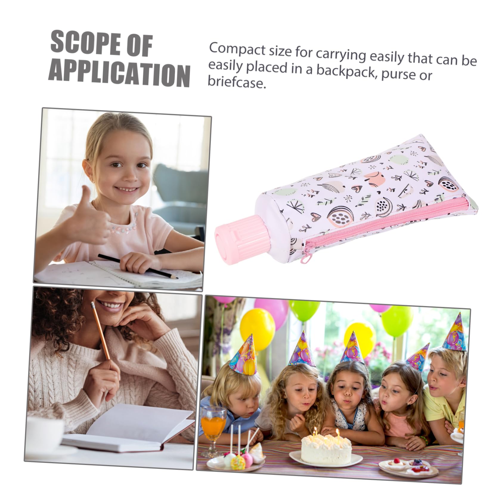 Angoily Trousse à Crayons Réutilisable Petite Trousse Forme de Dentifrice Sac de Rangement Pratique pour Stylos et Fournitures Scolaires