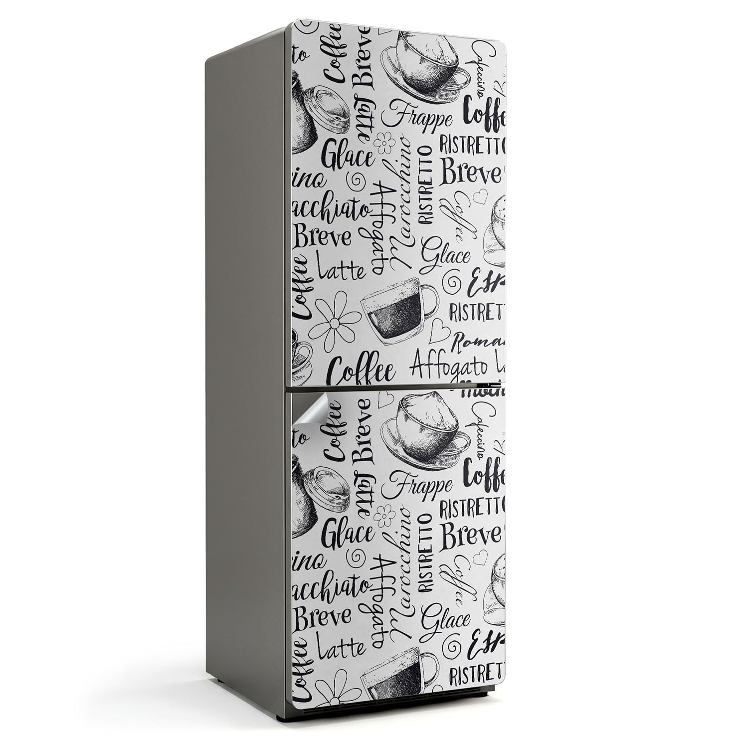 Décalcomanie frigo 70x190 cm pour masquer les rayures de porte