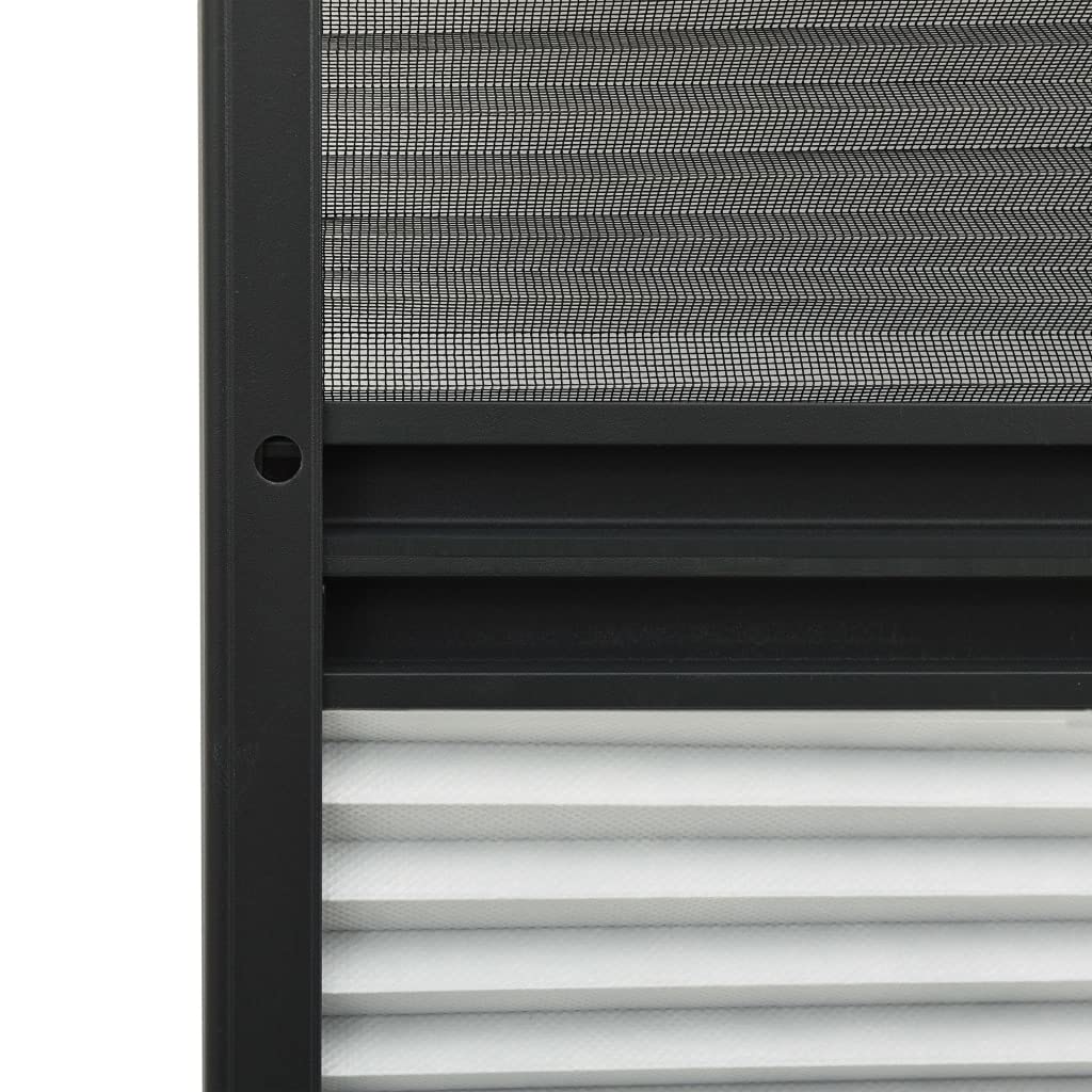 Zanzariera per finestra in alluminio, 80 x 100 cm, con persiana, protezione solare per finestre, soggiorno, camera da letto, ufficio