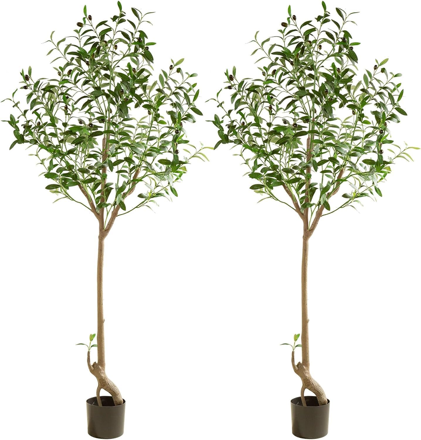 Artificial Olive Tree 5ft Tall Faux Silk Plant Fake Potted