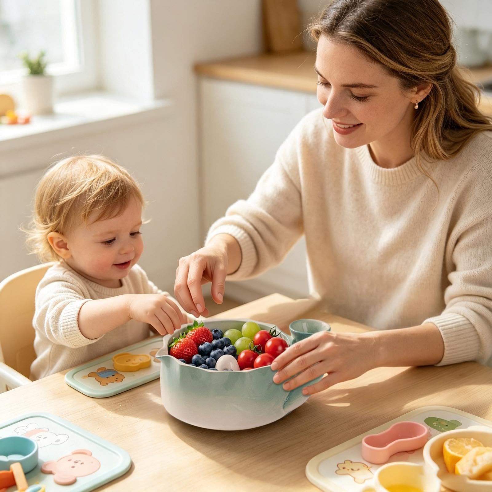 Generisch Beerenwaschschüssel mit Selbstspülfunktion Keramik, groß, mit