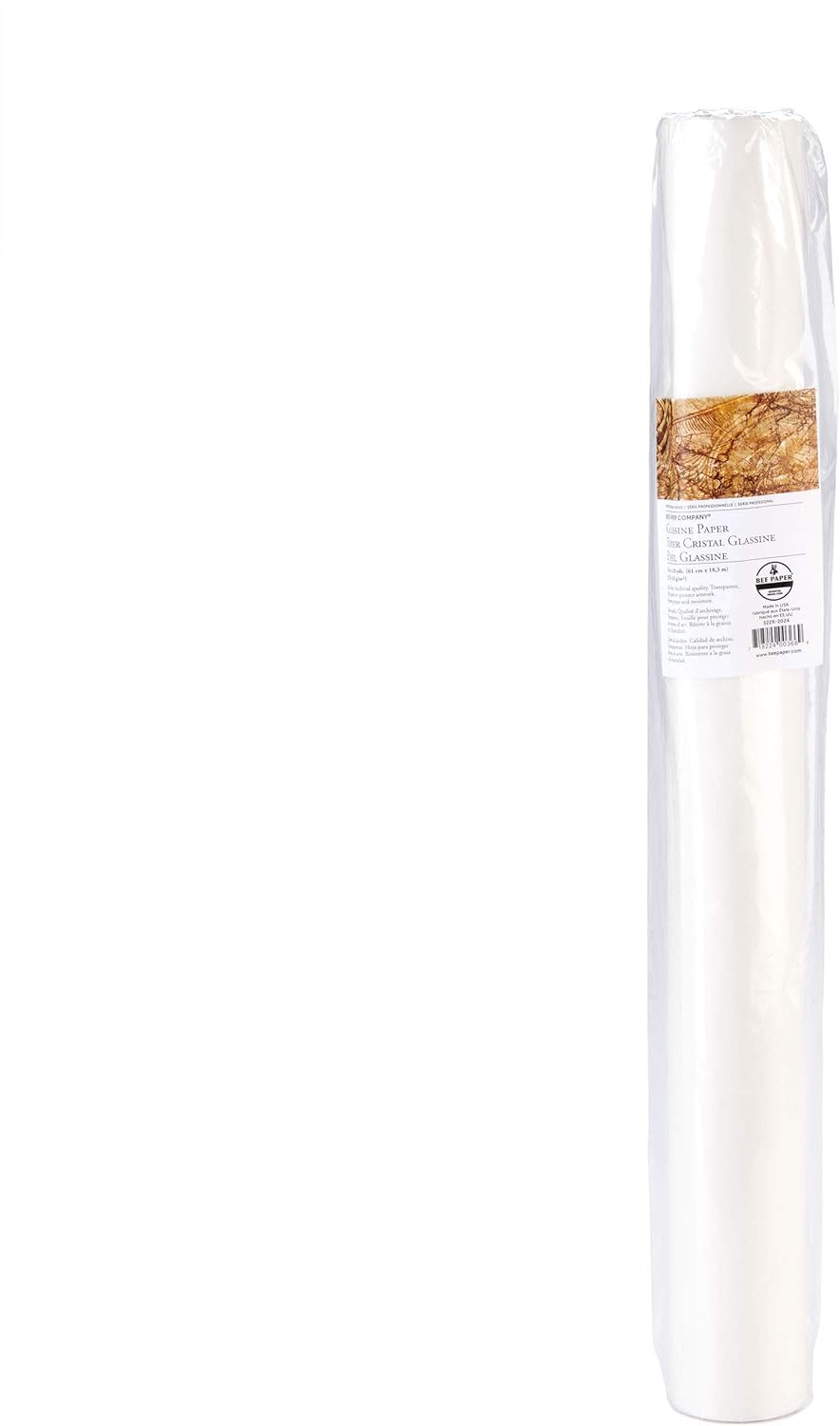 Bee Paper - 24" x 20 Yards White Glassine Tracing Roll