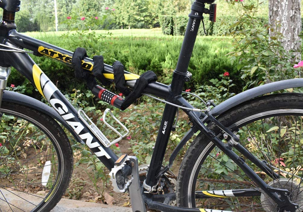 zapięcie łańcuchowe 5-cyfrowa blokada rowerowa na szyfr: Łańcuch zabezpieczający przed kradzieżą Premium do rowerów terenowych, rowerów górskich, hulajnogów i grilli
