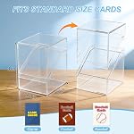 Mlikero Card Deck Cases, 6 Pack Acrylic Commander Deck Box Holding 100+ Sleeved Cards with 6 Dividers, Clear Card Storage Box Fit for MTG, TCG, Sports Cards