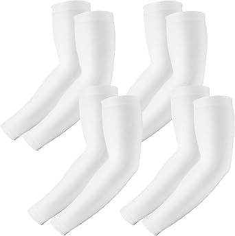 RHsia 4 Pairs UV Sun Protection Arm Sleeves for Men Women, Compression Cooling Sun Sleeves - Sports - Workouts - Tattoo Cover