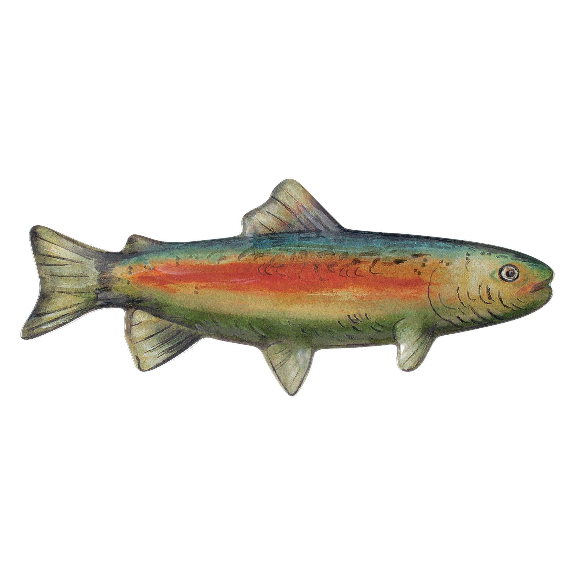 UPware Shape Platter Melamine Serving Platter BPA Free Food Platter 15.5 Inch Fish Shaped Platter (15 1/2