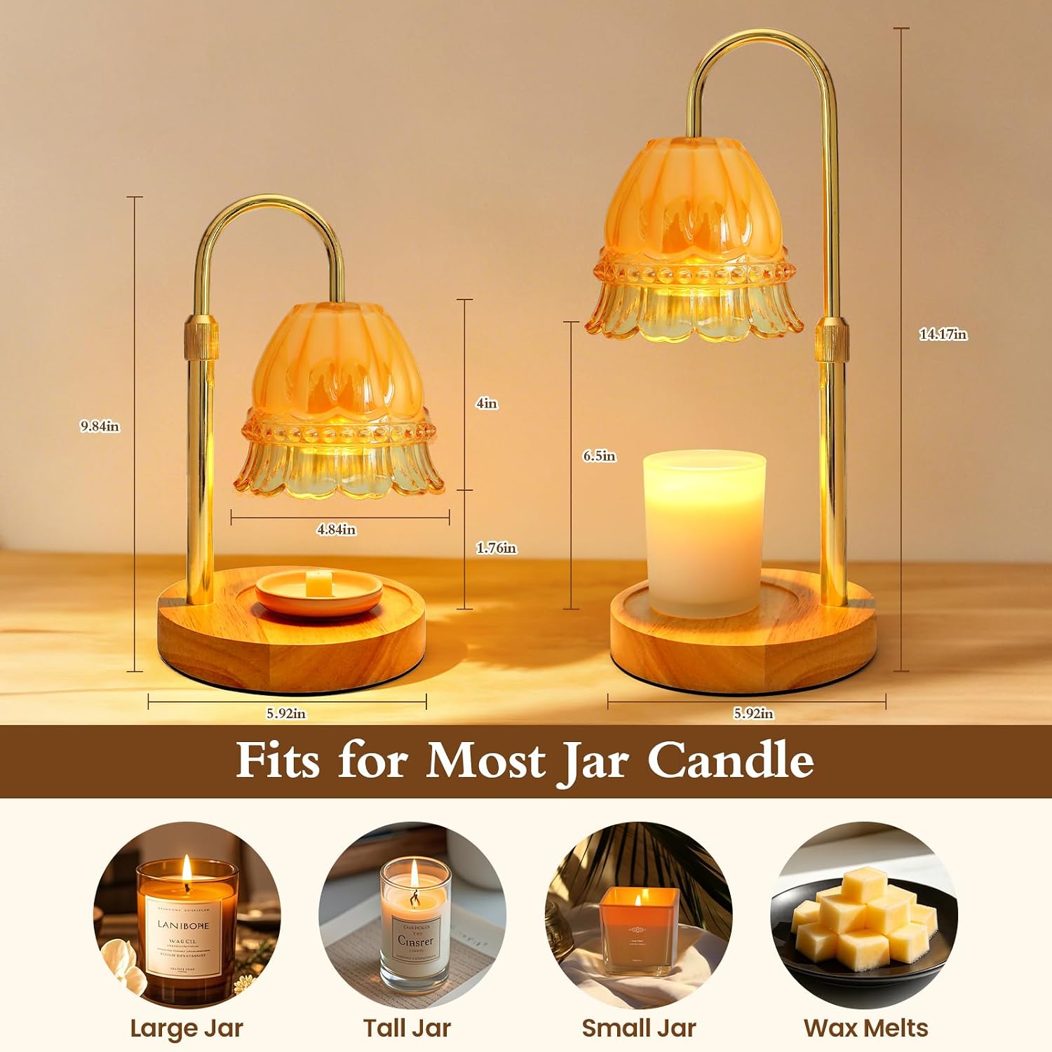 Candle Warmer Lamp with Timer,Birthday Gifts for Women Home Decor image 5