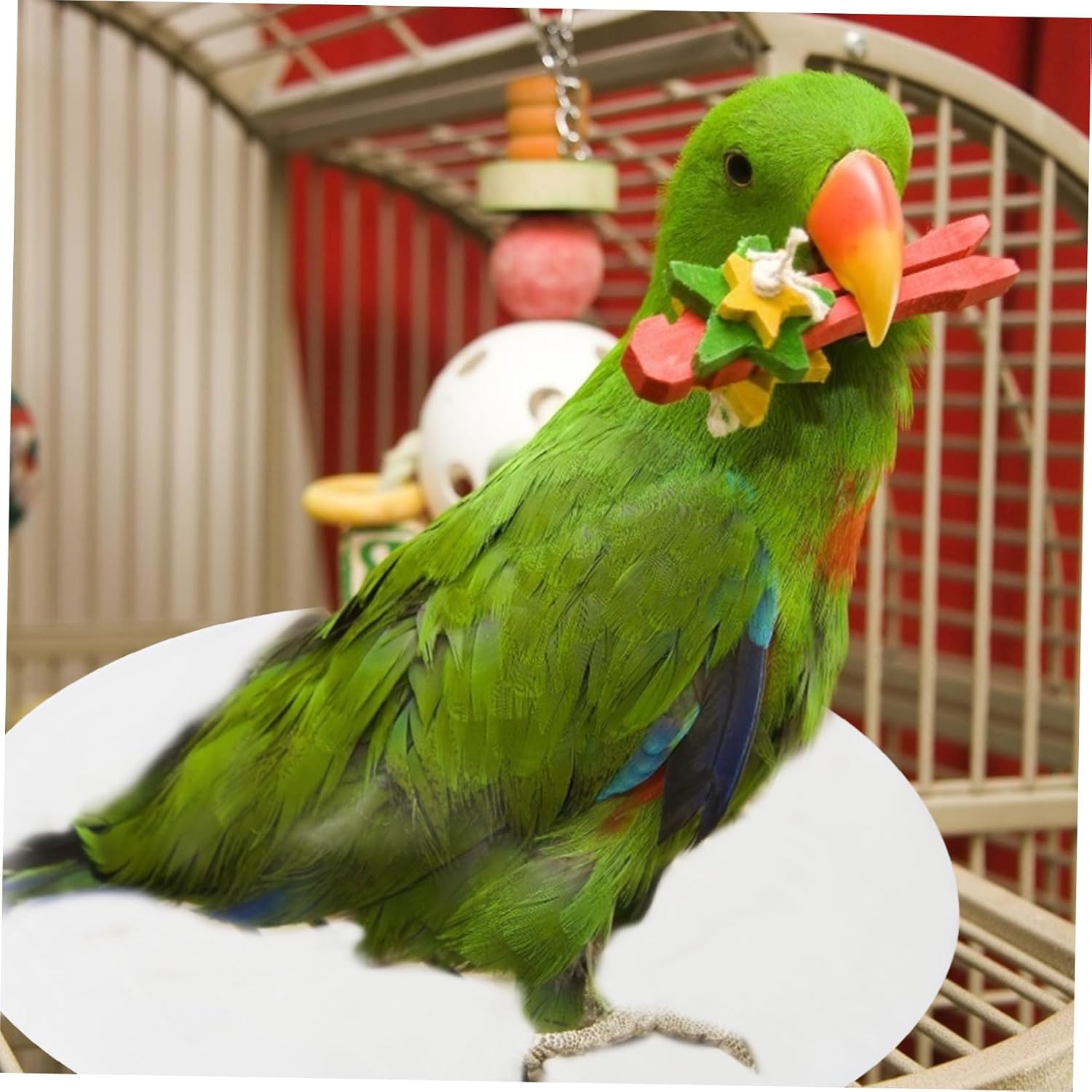 100PCS Absorbent Bird Cage Liner Paper Mats Disposable Parrot Cage Bottom Pads Breathable Safe Non-Toxic Floor Liners for Parakeets Cockatiels and Birds