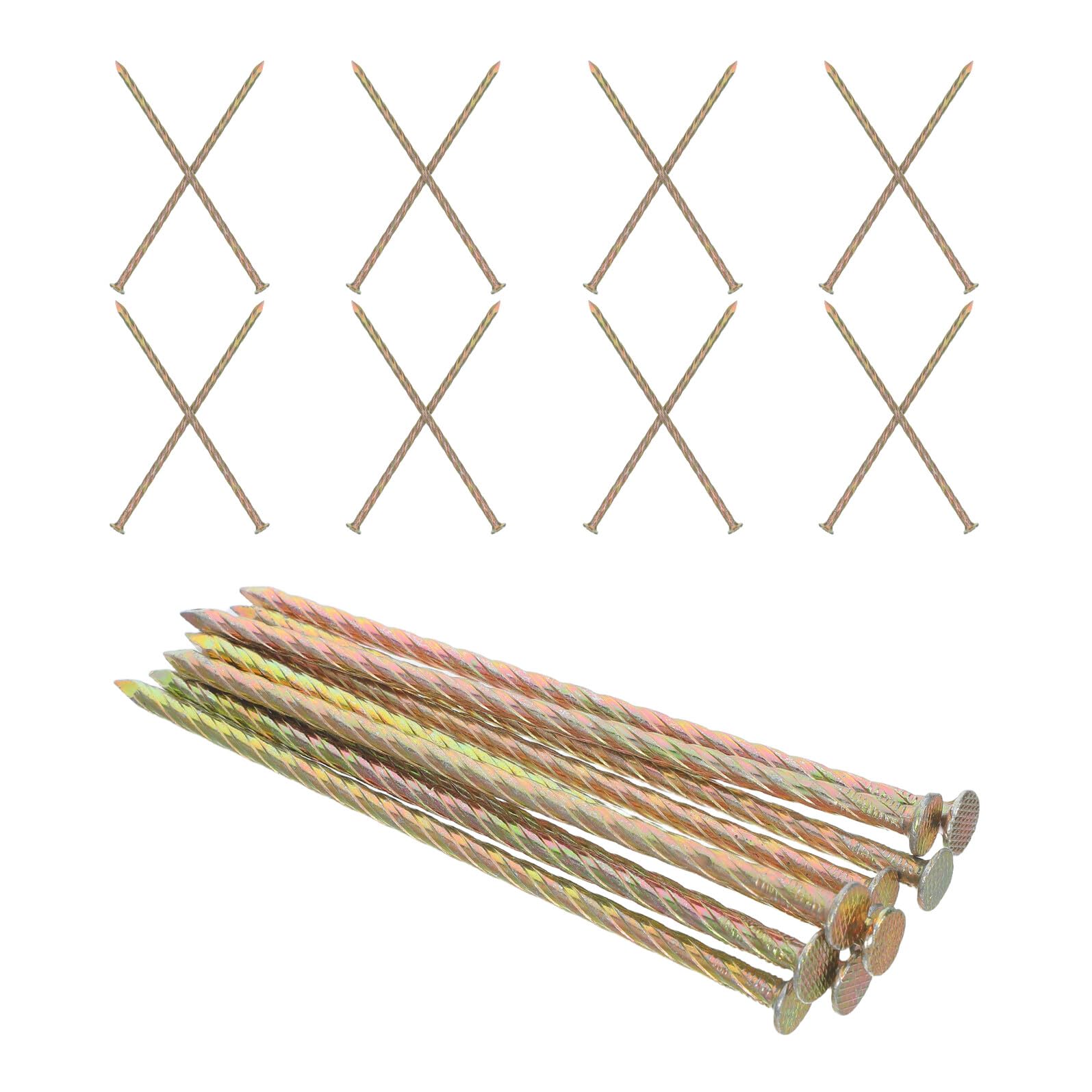 Estacas Metálicas en Espiral 651 G Acero al Carbono de 6 Pulgadas para Jardín y Césped Artificial para Césped y Paisajismo